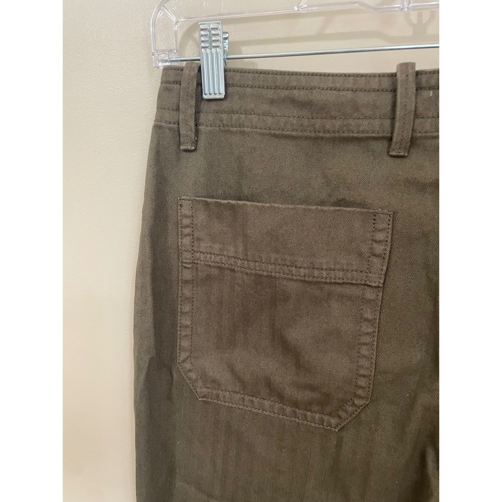 Everlane Organic Cotton Fatigue Pants Herringbone Utility Olive Green Size 8 - Picture 13 of 15
